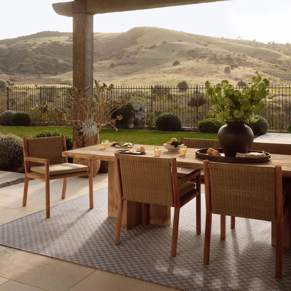 Amber Lewis x Loloi Topanga 3&#39;11&quot; x 5&#39;11&quot; Natural and Silver Indoor/Outdoor Area Rug, , large