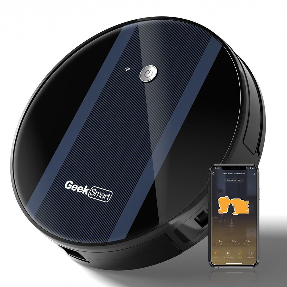 HOMLUX G6 Smart Robot Vacuum Cleaner in Black, , large