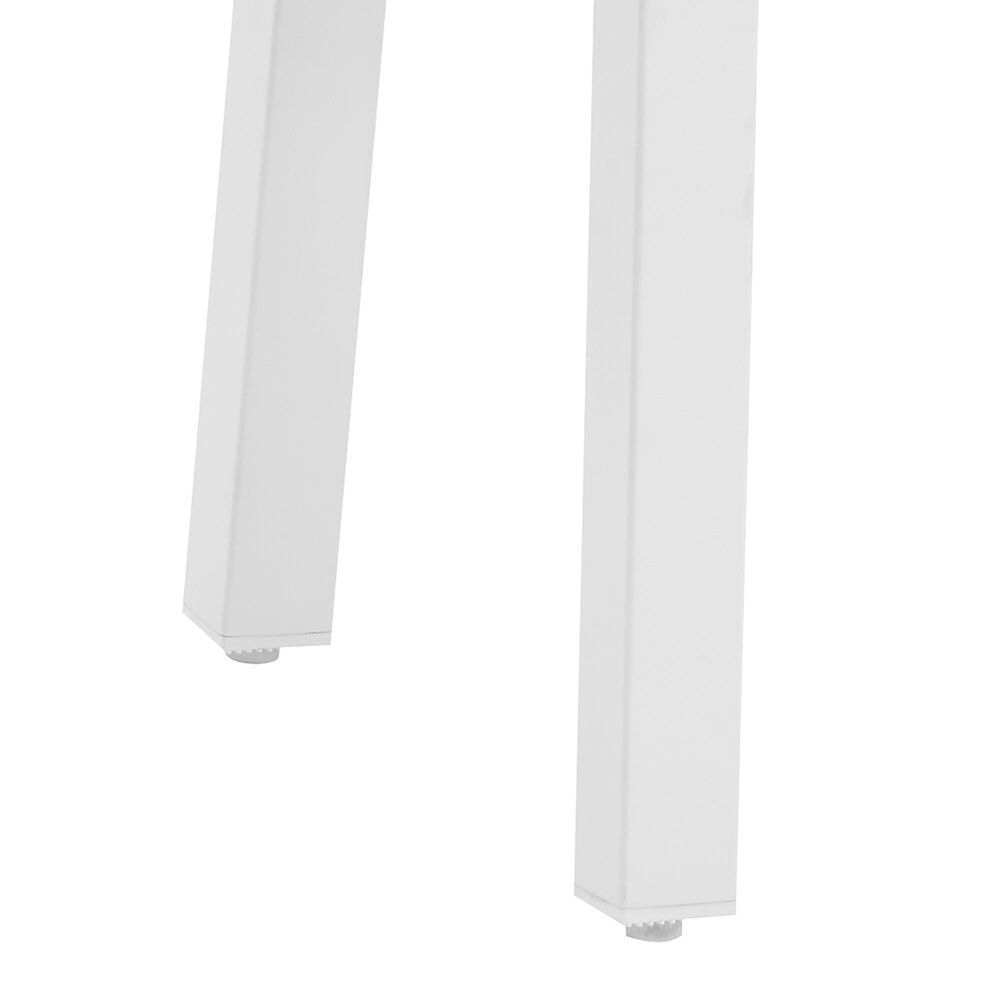 Linon Home Decor Holland Aluminum Side Table in White, , large