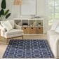 Nourison Horizon HOZ01 Navy 6" x 9" Indoor/Outdoor Area Rug, , large