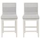 Linon Home Decor Regina Counter Stool with Light Grey Cushion in White (Set of 2), , large