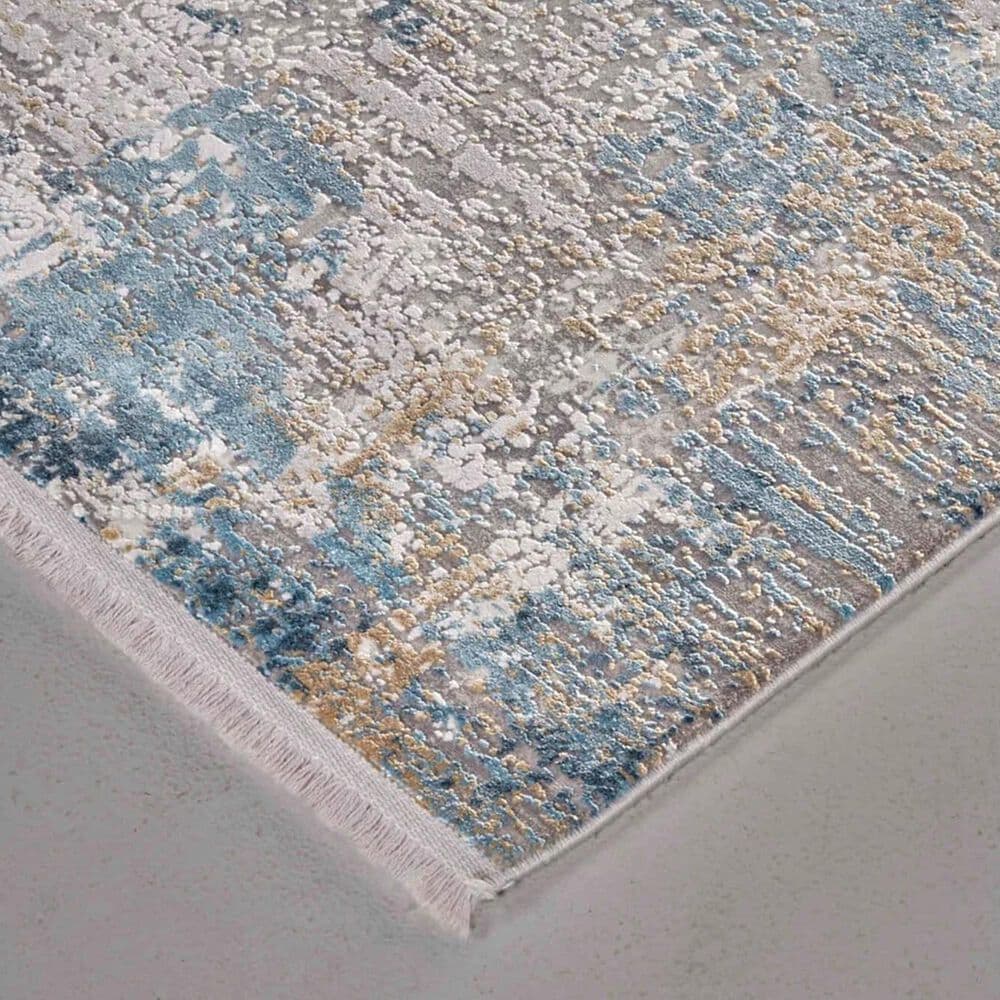 Feizy Cadiz 13&#39; x 20&#39; Ivory and Blue Area Rug, , large