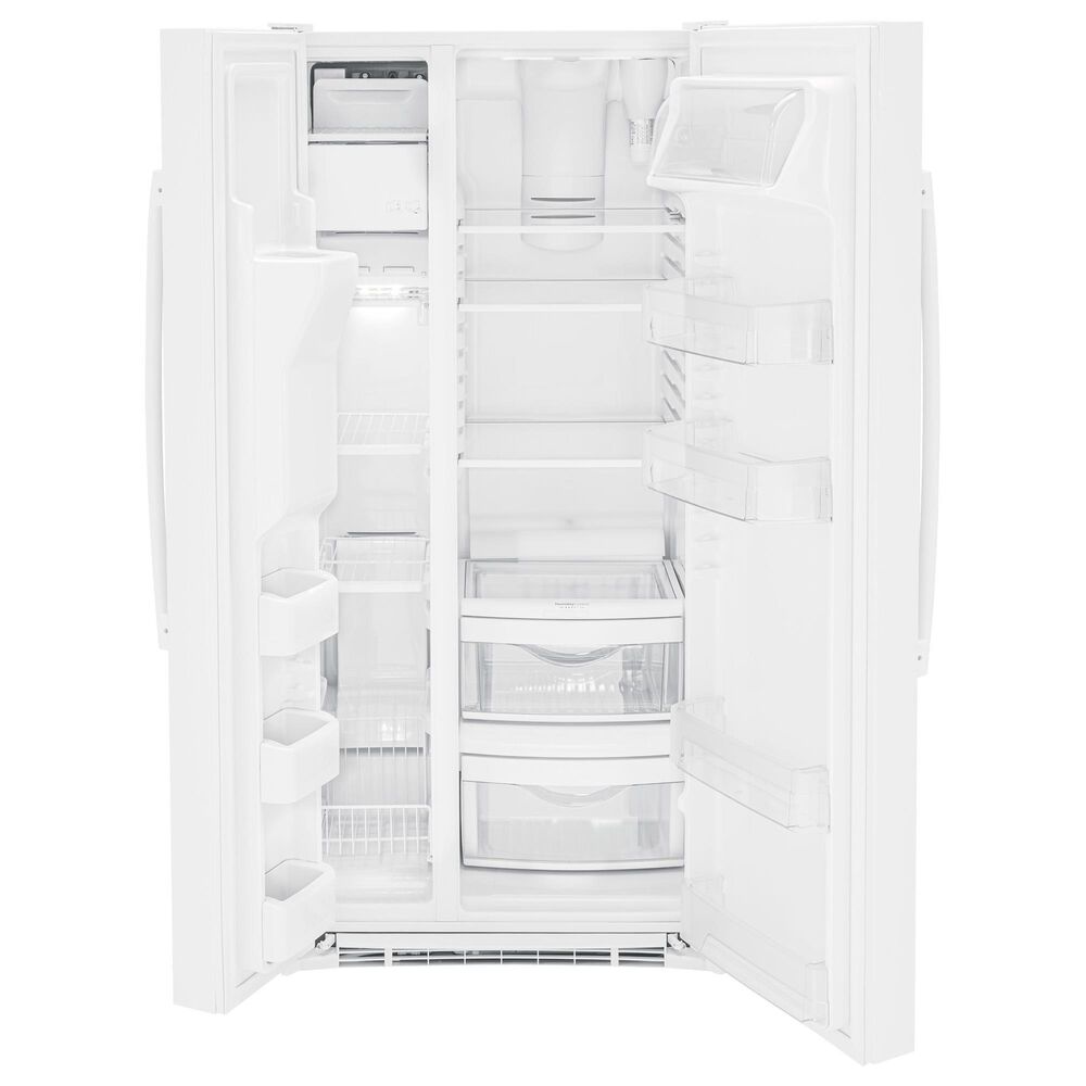 GE Appliances 23 Cu. Ft. Side by Side Refrigerator with External Dispenser in White, , large