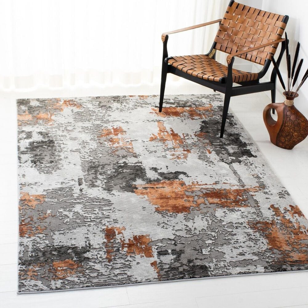 Safavieh Craft CFT820P 8&#39; x 10&#39; Grey and Orange Area Rug, , large