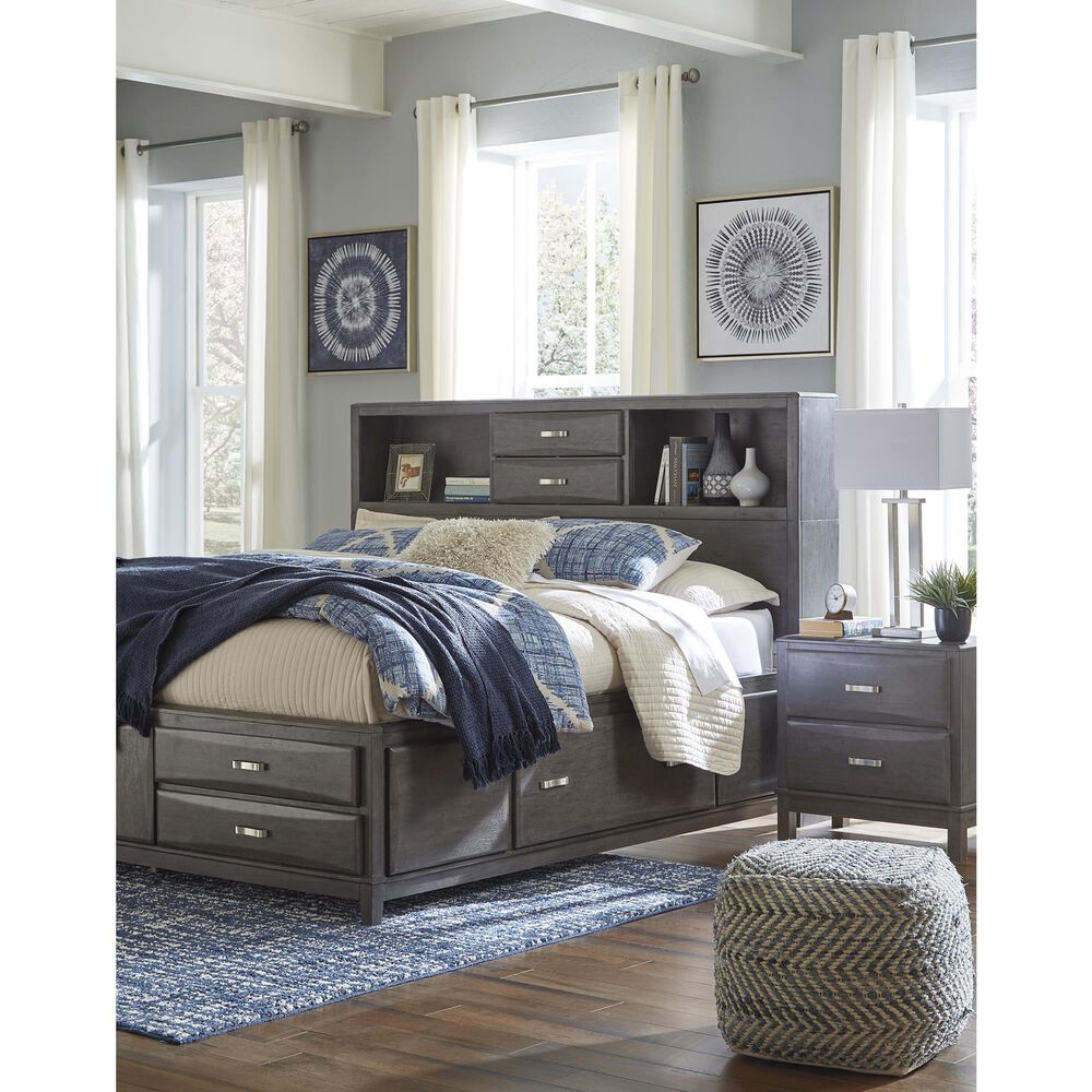 Ashley Caitbrook Cal King Storage Bed in Gray, , large
