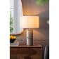A&B Home Hammered Table Lamp with Collapsible Shade in Gray and Silver, , large