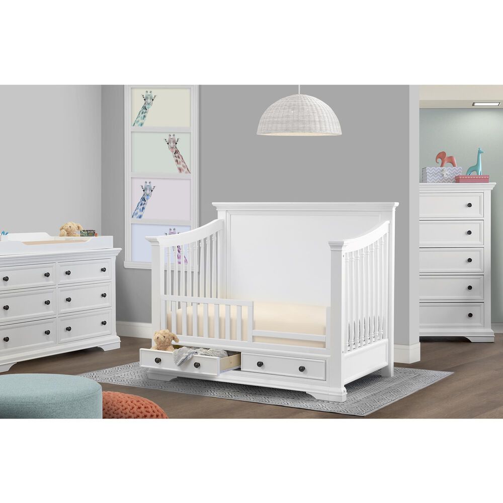 Sorelle 4 in 1 Storage Crib w/Toddler Rail, , large