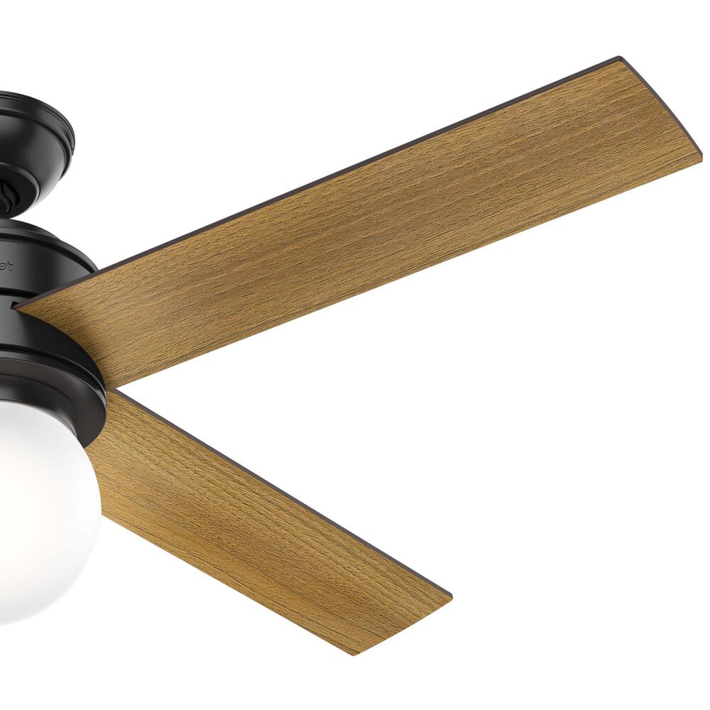 Hunter Hepburn 52&quot; Ceiling Fan with LED Light in Matte Black, , large