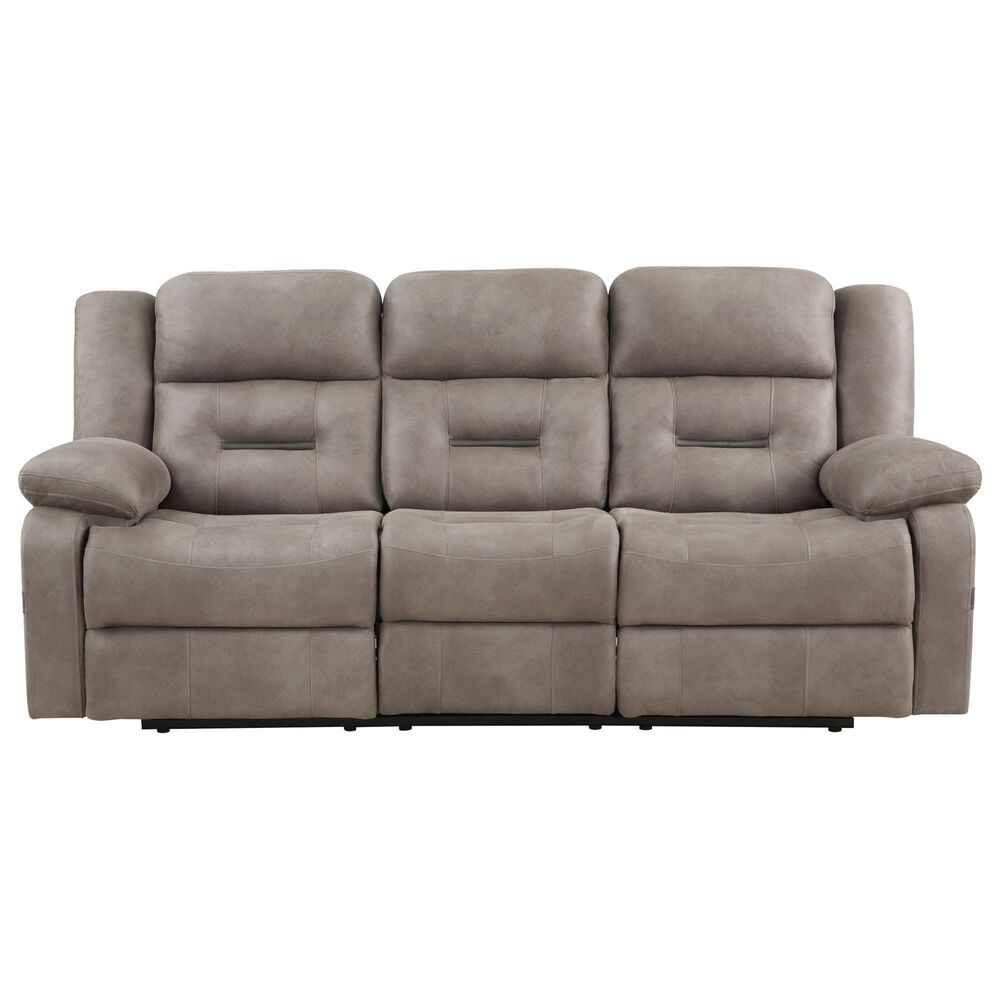 Steve Silver Abilene Manual Reclining Sofa with Drop-Down Console in Tan, , large
