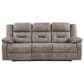 Steve Silver Abilene Manual Reclining Sofa with Drop-Down Console in Tan, , large