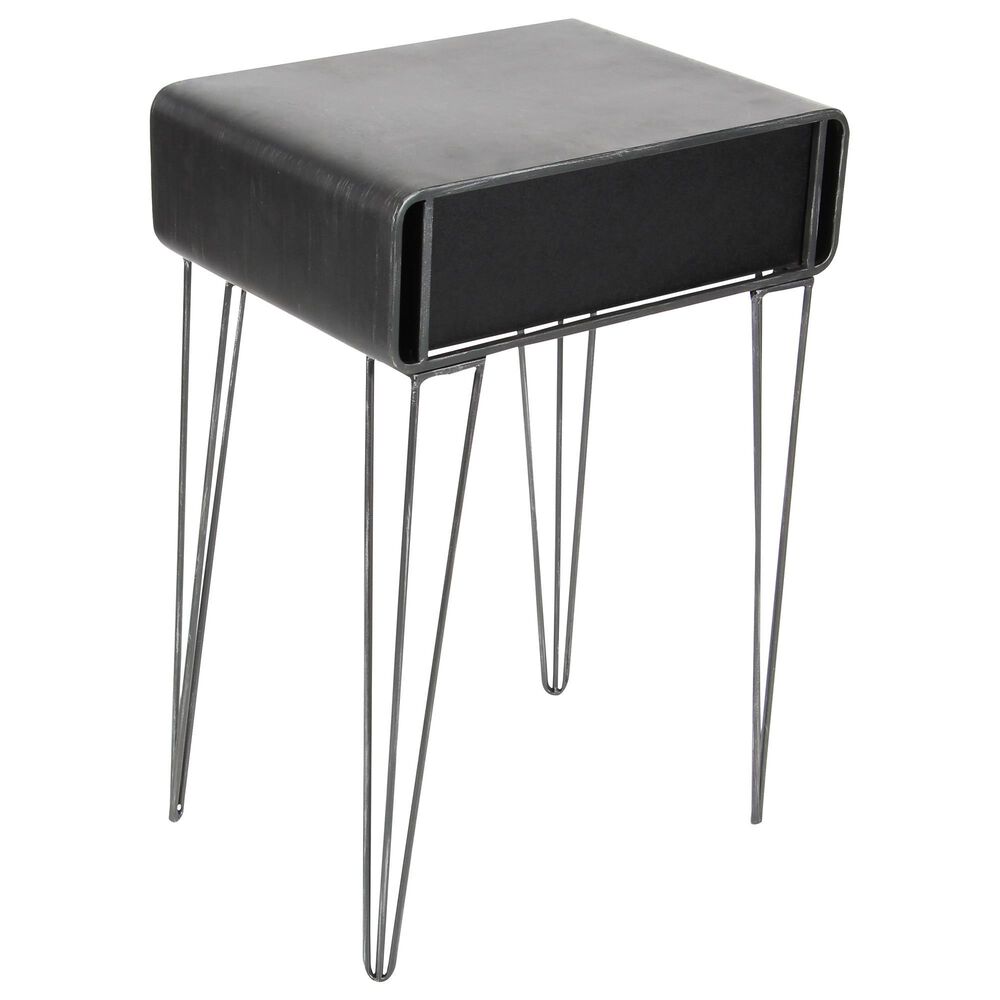 Uma Enterprises Modern Accent Table in Black, Brown and Gray, , large