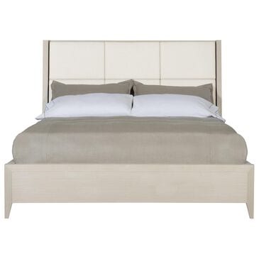 Bernhardt Axiom King Upholstered Panel Bed in Linear Gray, , large
