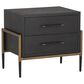 37B Weldrick 2-Drawer Nightstand in Black and Antique Brass, , large