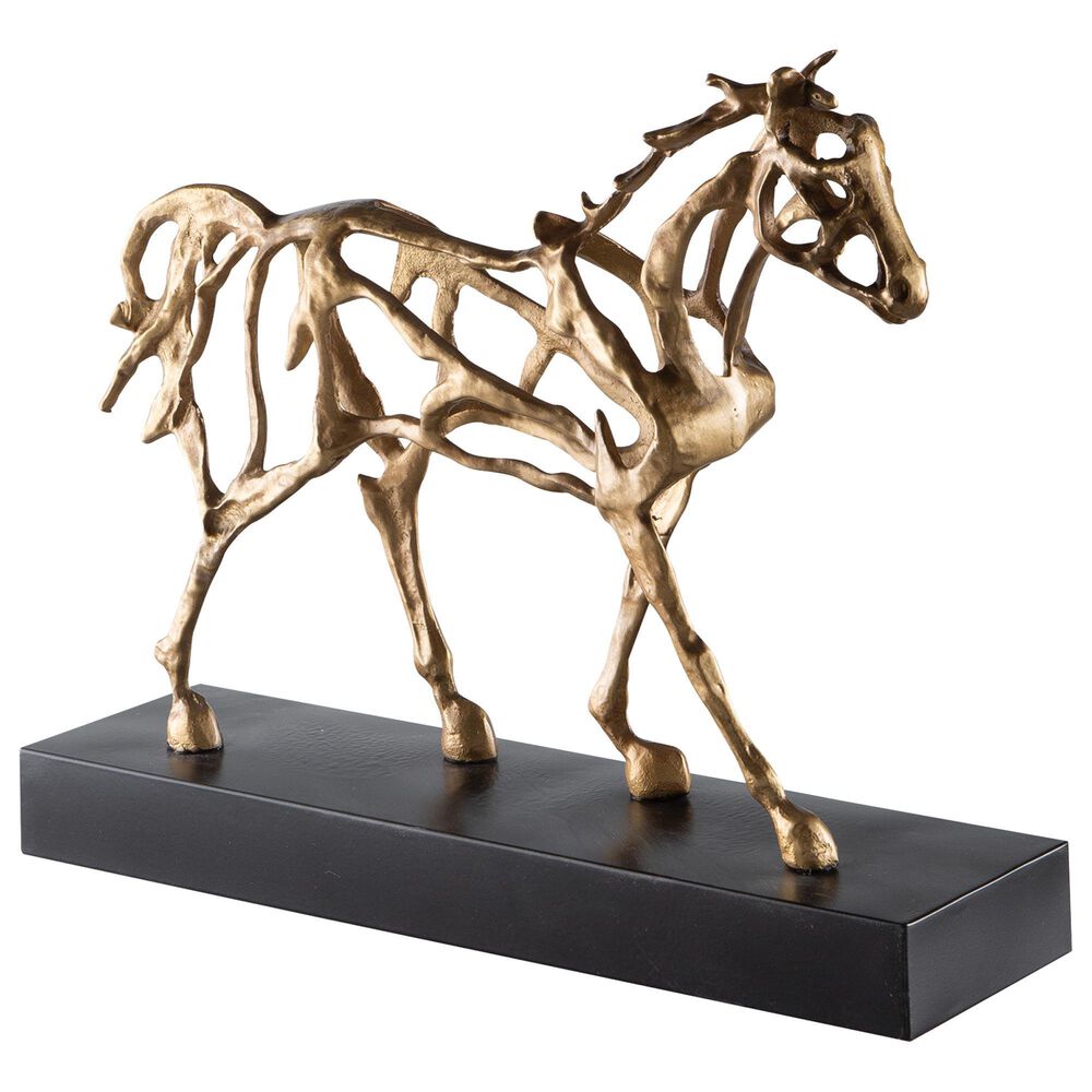 Ashley Grainville Sculpture in Antique Gold and Black, , large