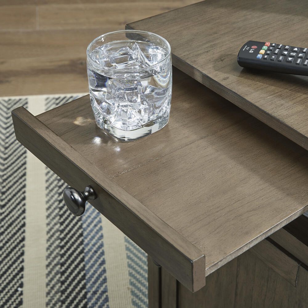 Ashley Treytown Chairside End Table in Grayish Brown, , large