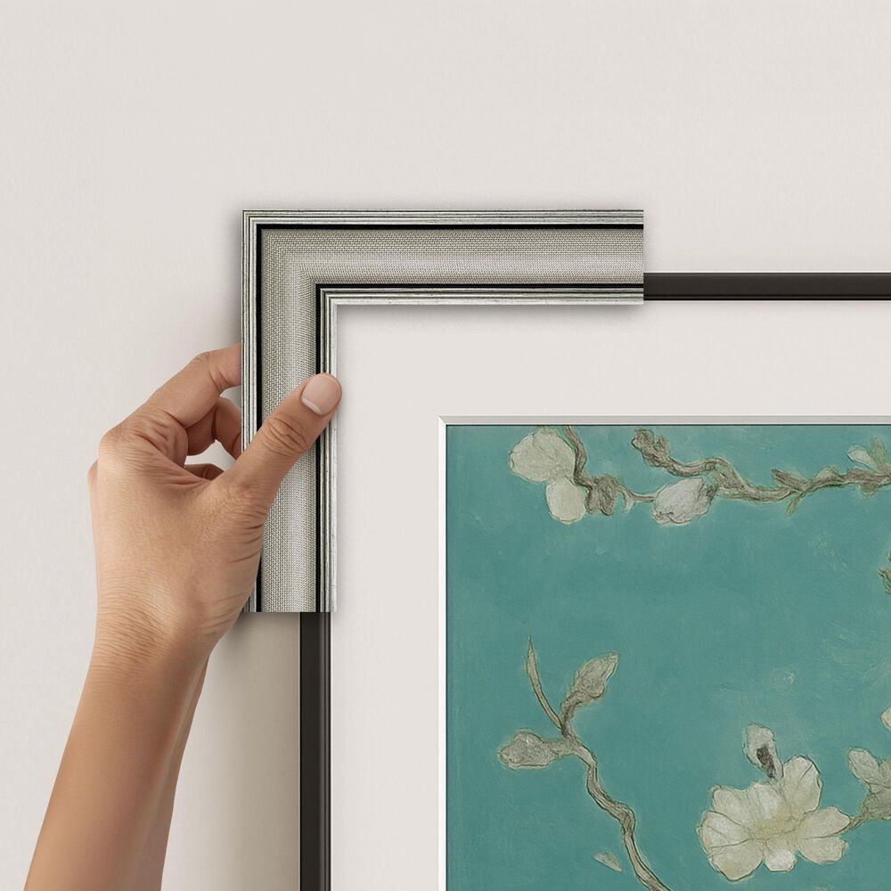 Deco TV Frames Slim 32" Frame Bezel for Samsung the Frame TV in Industrial Nickel, , large