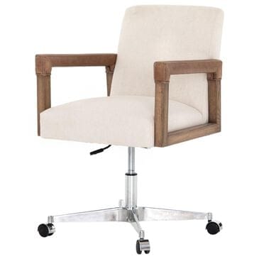 Four Hands Reuben Desk Chair in Lamont Nettlewood and Stainless Steel, , large
