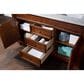 James Martin Vanities Brookfield 60" Double Bathroom Vanity in Warm Cherry with 3 cm Carrara White Marble Top and Rectangle Sink, , large