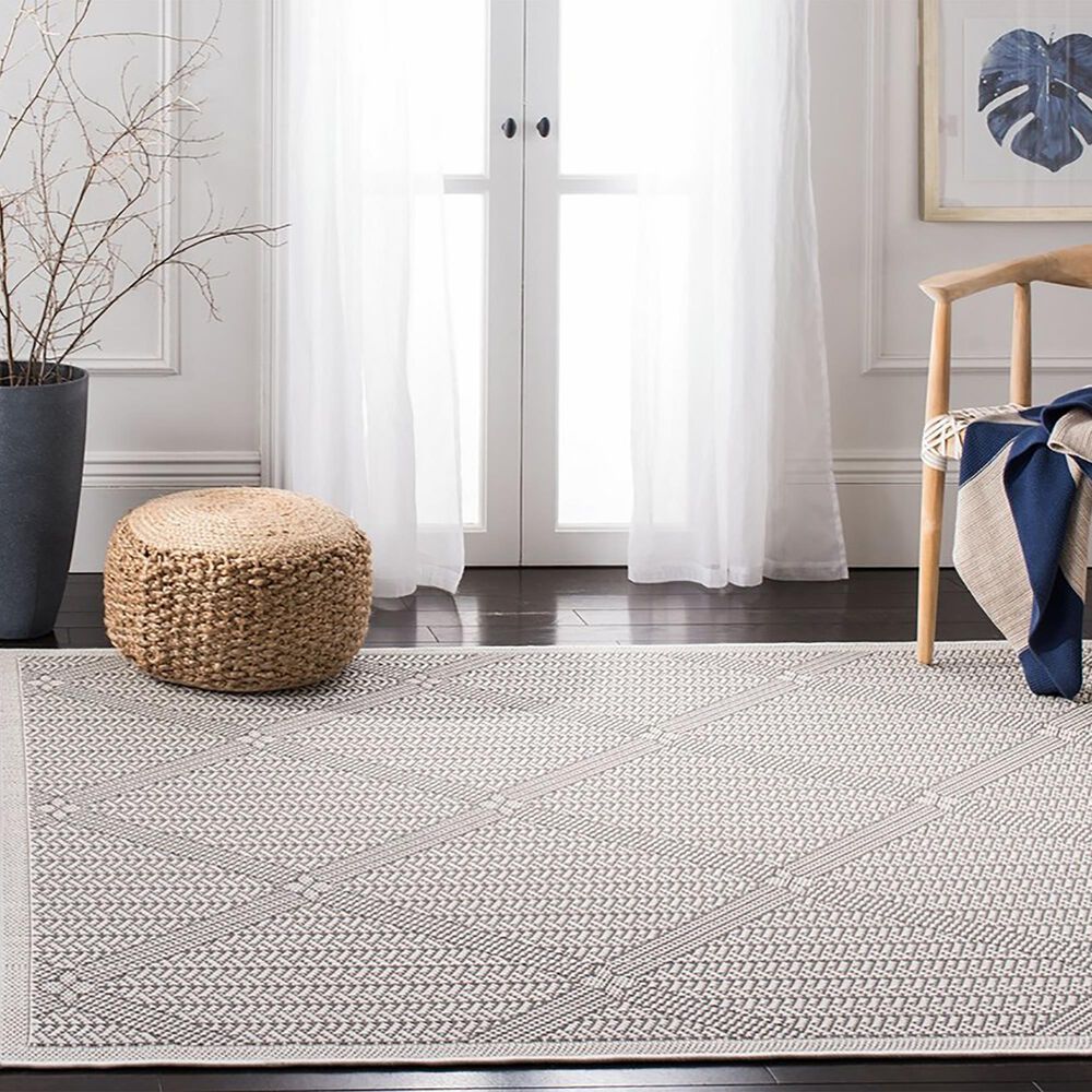 Safavieh Martha Stewart Cyprus 4&#39;5&quot; x 6&#39;5&quot; Charcoal and Beige Area Rug, , large