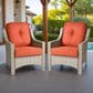 HOMLUX Outdoor Arm Chair in Coarse Textured Orange (Set of 2), , large