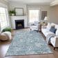 Dalyn Rug Company Silk Road Baltic, Sky, Denim, Ivory and Gray 3" x 5" Area Rug, , large
