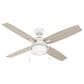 Hunter Ocala 52" Outdoor Ceiling Fan with LED Lights in Fresh White, , large