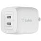 Belkin BoostCharge Pro 45W Dual USB-C GaN Wall Charger in White, , large