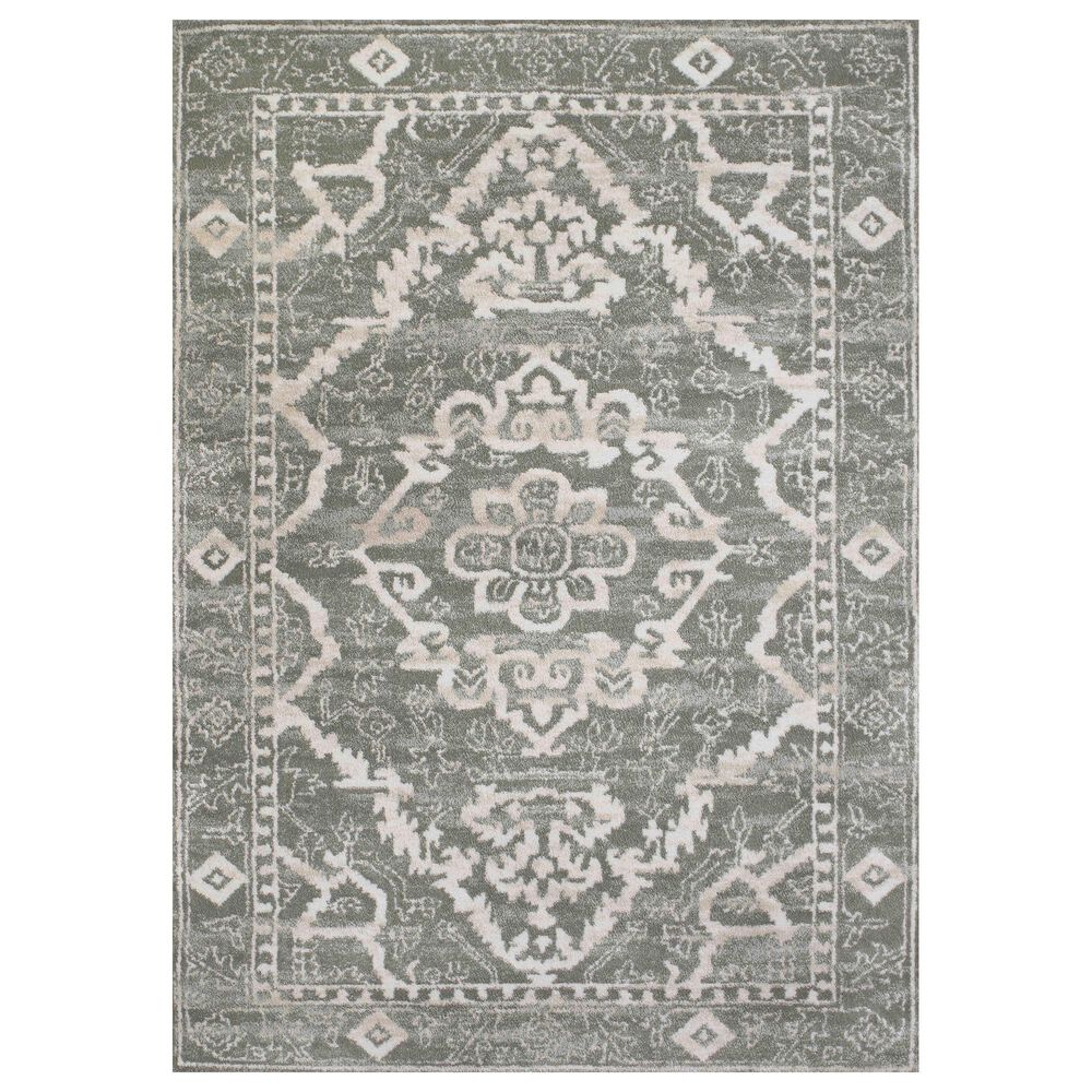 Radici USA Castle 3790 7"10" x 10"2" Light Green Area Rug, , large