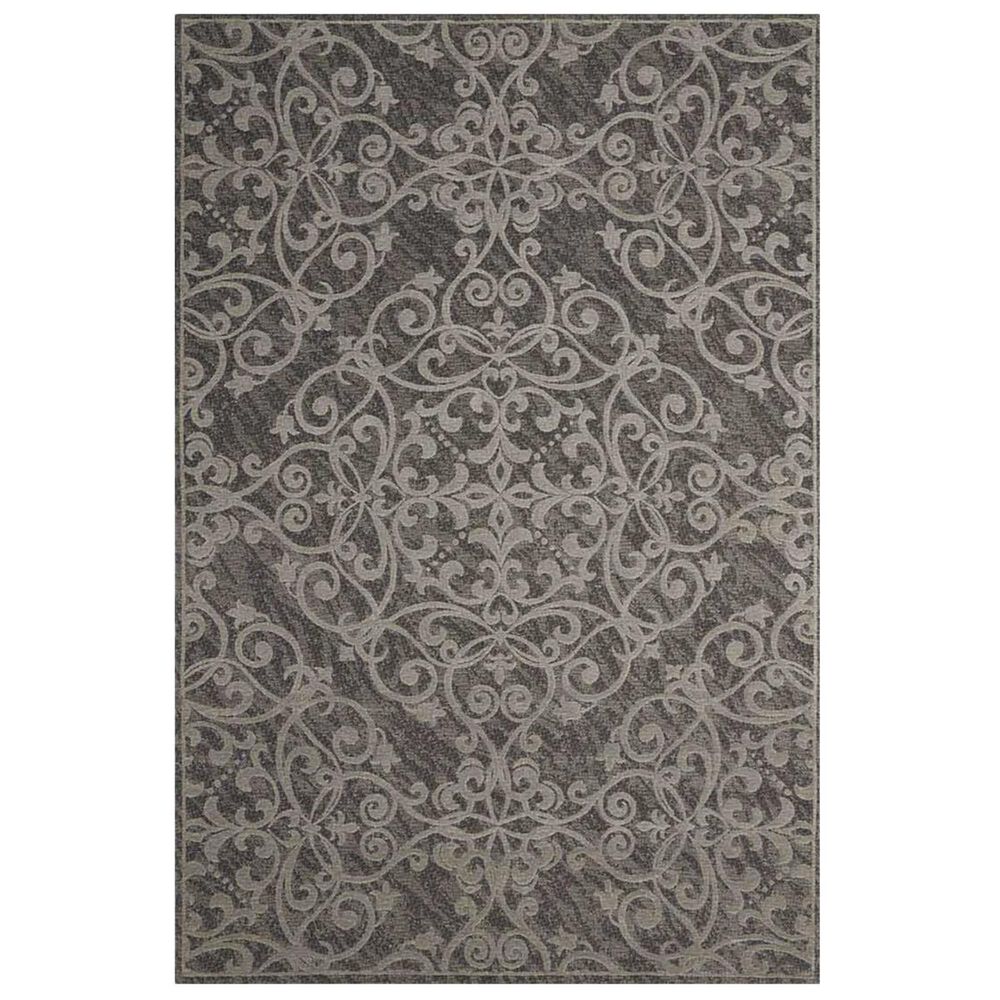 Nourison Damask DAS01 2"3" x 3"9" Grey Area Rug, , large
