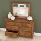 A-America Bandalier 7-Drawer Dresser and Mirror in Warm Russet, , large