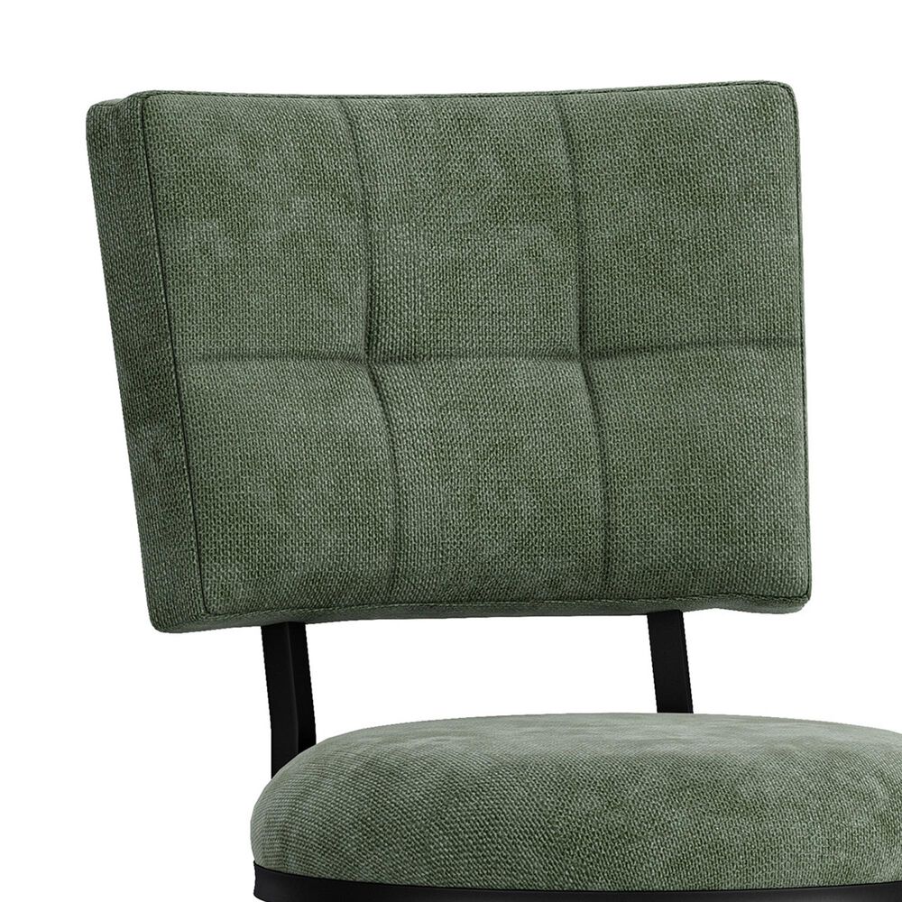 Richlands Furniture Beau Adjustable Swivel Stool with Green Upholstery in Black, , large