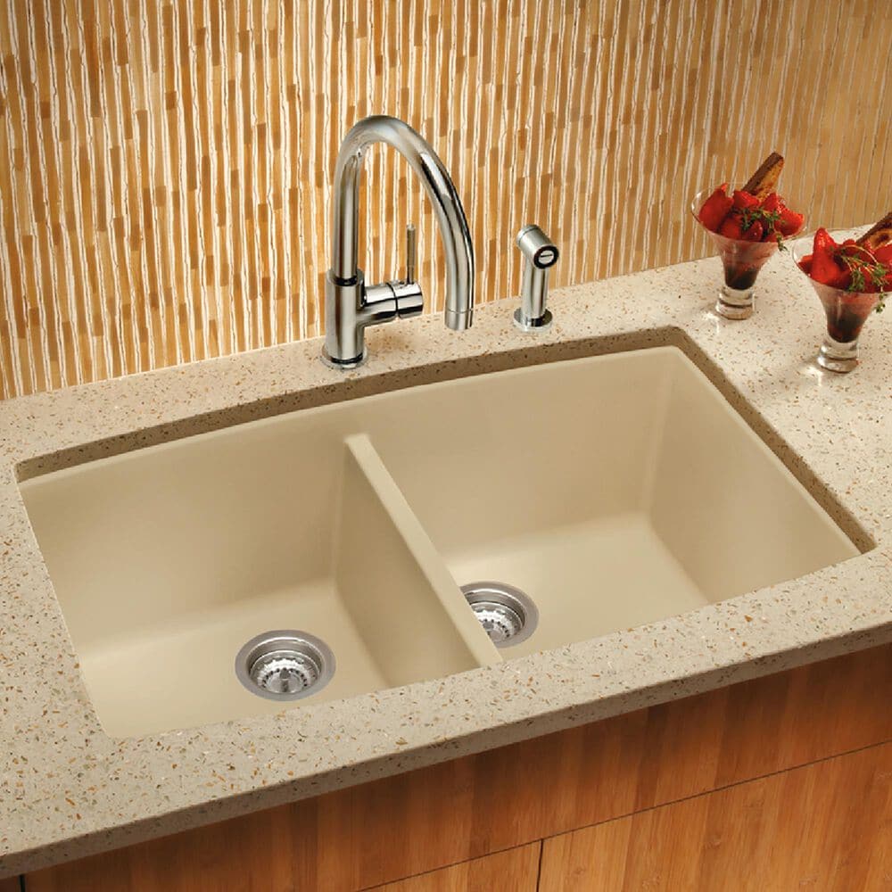 Blanco Performa 33&quot; Equal Double Bowl Kitchen Sink in Truffle, , large