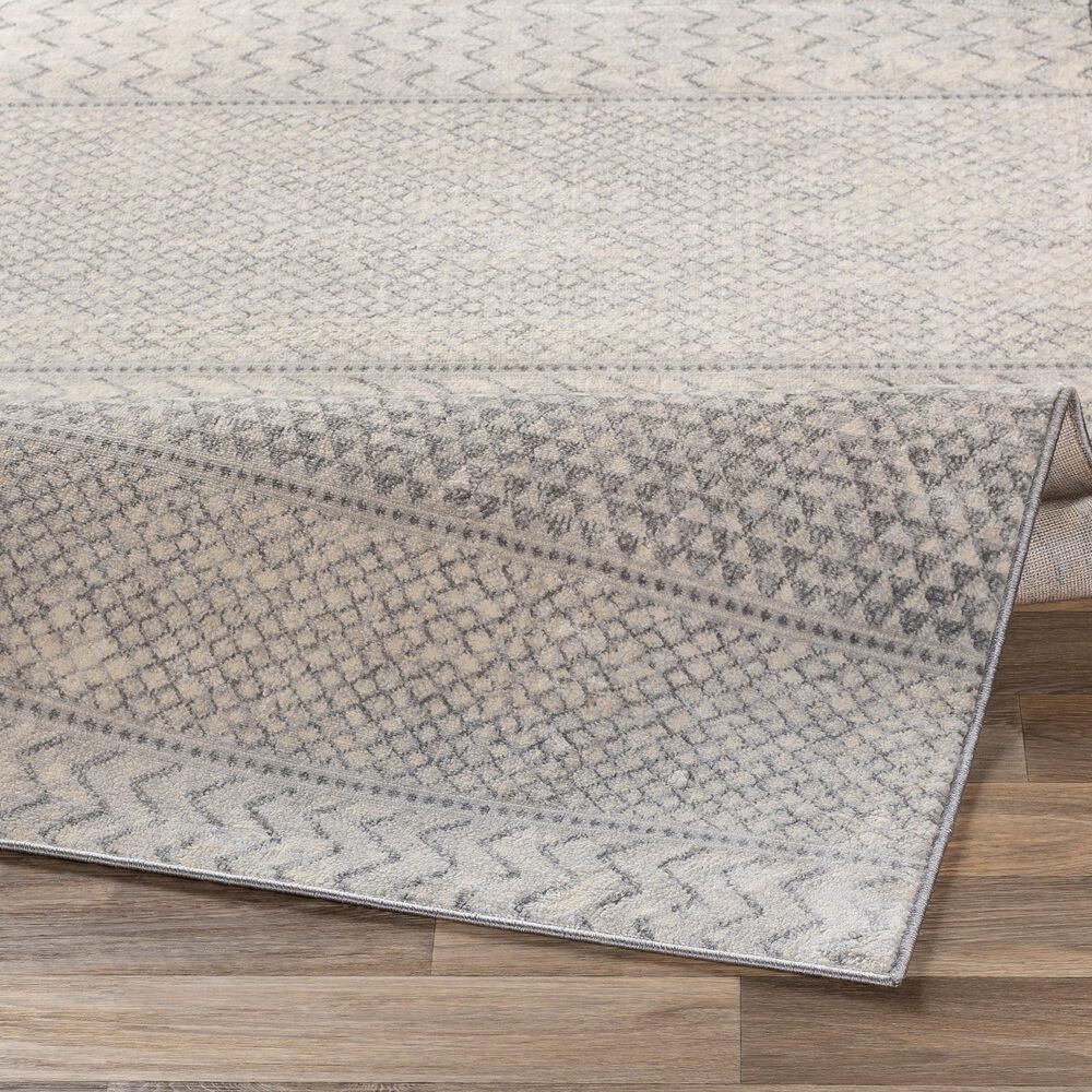 Surya Monaco MOC-2306 2&#39; x 3&#39; Silver Gray and Cream Scatter Rug, , large