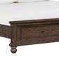 Riva Ridge Oxford King Sleigh Storage Bed in Cocoa with USB Ports, , large