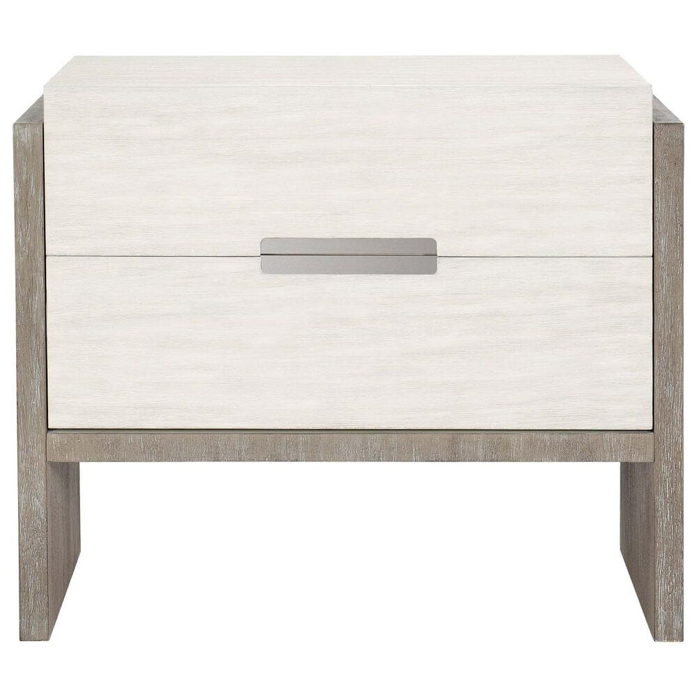 Bernhardt Foundations 2 Drawers Nightstand in Linen and Light Shale, , large