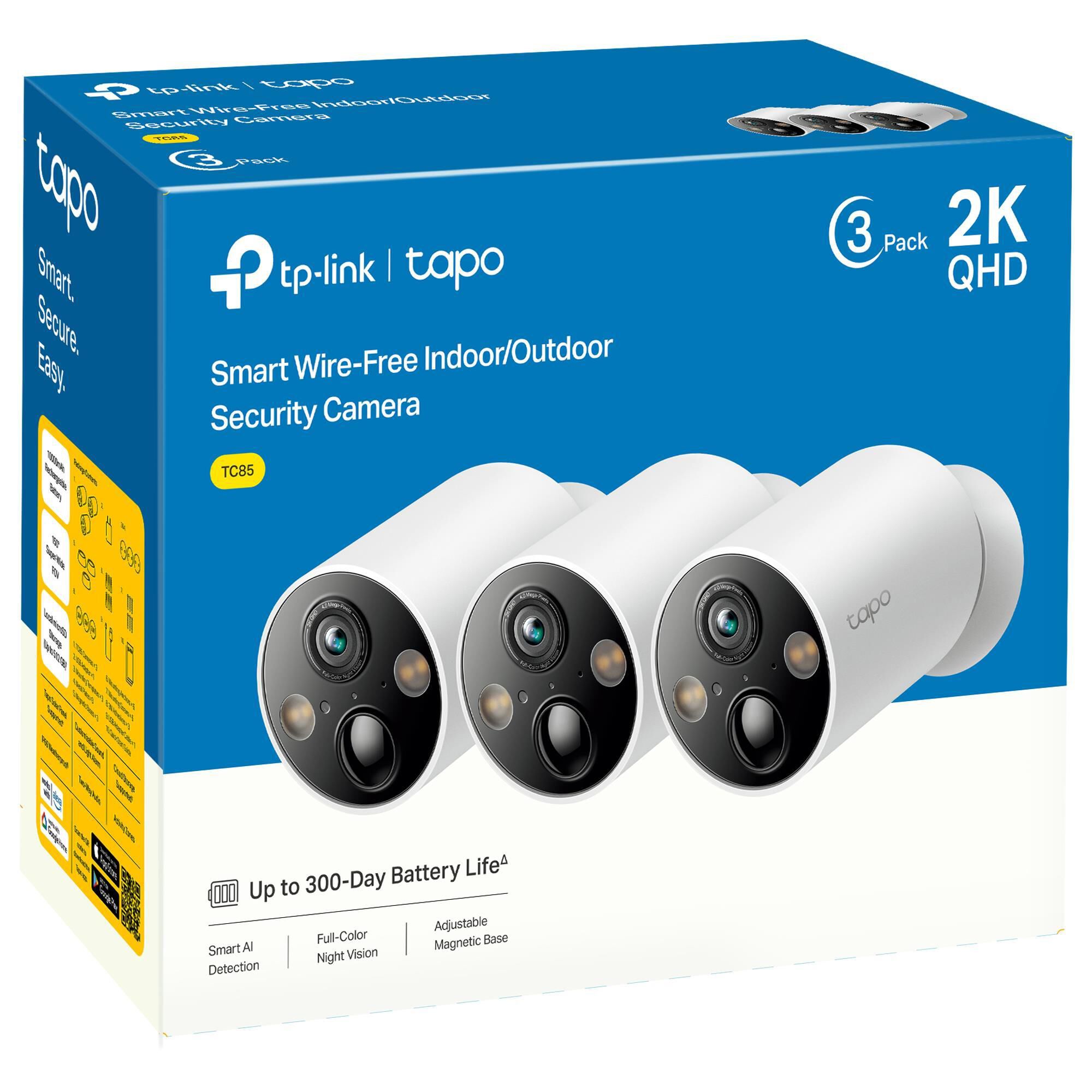 TP-Link Smart Wire Free Indoor/Outdoor Security Camera in White
