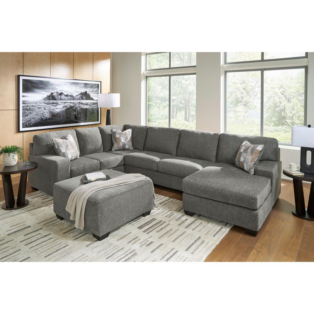 Ashley Clarington Oversized Accent Ottoman in Greystone, , large
