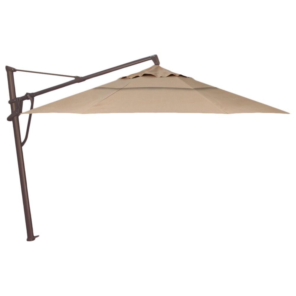 Garden Party 11" Sand Cantilever Umbrella with Stand, , large