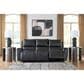 Ashley Glossmore Manual Reclining Sofa in Black, , large