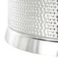 Maple and Jade Decorative Ice Bucket with Brown Leather Handle in Silver Stainless Steel, , large