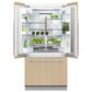 Fisher & Paykel 4pc Kitchen Package with 16.8 Cu. Ft. Built-In French Door Refrigerator with Ice, 36" Professional Dual Fuel Range with Natural Gas, 36" 600 CFM Professional Range Hood, and 24" Professional Built-In Double Drawer Dishwasher, , large