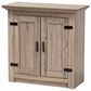 Baxton Studio Bruce 2-Door Shoe Storage Cabinet in Oak Brown, , large