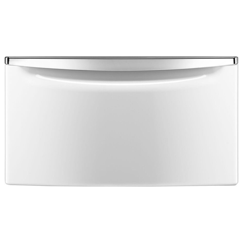 Maytag 4.8 Cu. Ft. Front Load Washer and 7.3 Cu. Ft. Electric Dryer Laundry Pair with Pedestal in White, , large