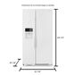 Amana 24.6 Cu. Ft. 35.5" Side-by-Side Refrigerator with Dual Pad External Ice and Water Dispenser in White, , large