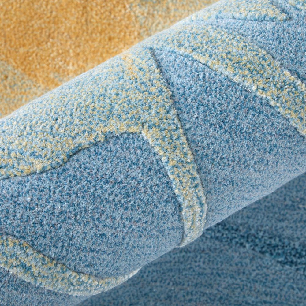 Feizy Rugs Kawai 9&#39; x 12&#39; Teal Area Rug, , large