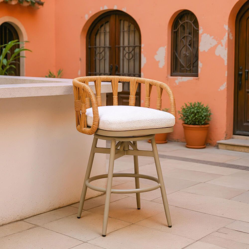 Zuo Modern Safal Patio Swivel Barstool in Multicolor, , large