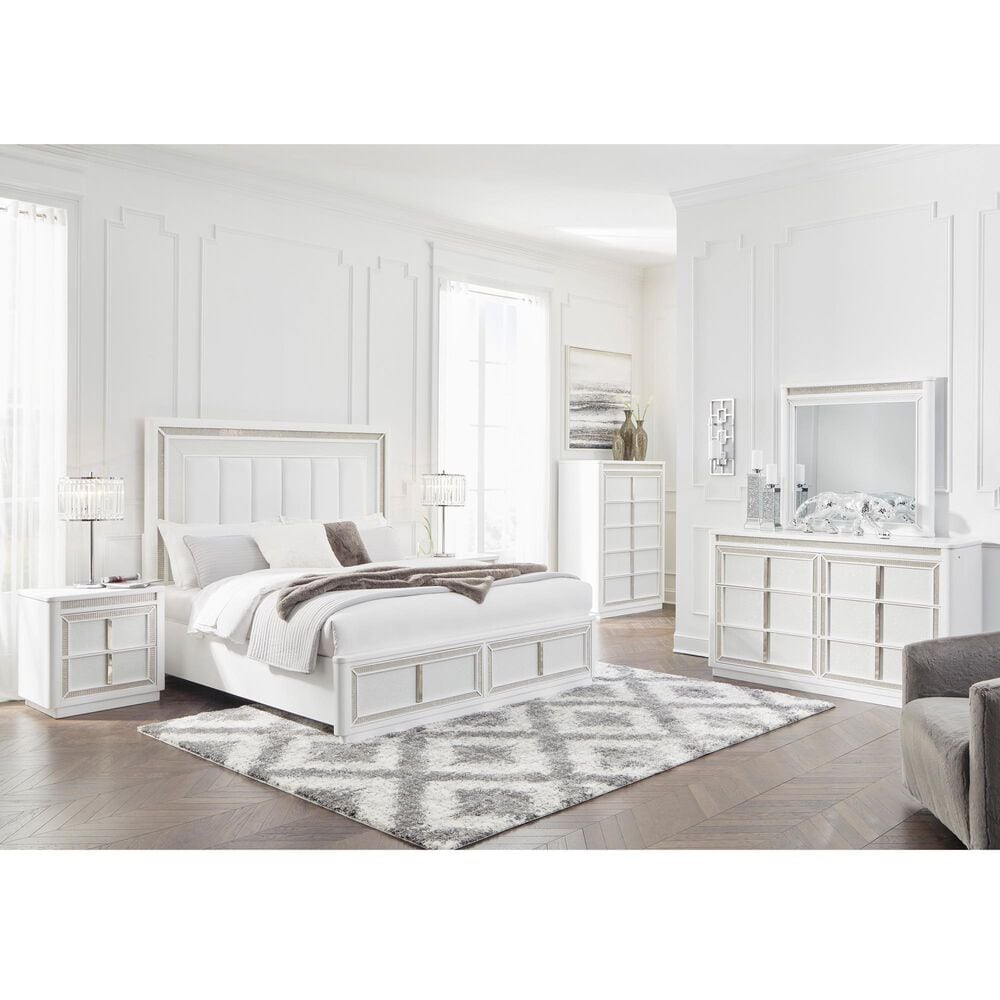 Millenium Chalanna 4-Piece California King Bedroom Set in White Lacquer, , large