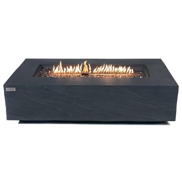 Elementi Fire Cape Town Rectangular Natural Gas Fire Table in Slate Black, , large