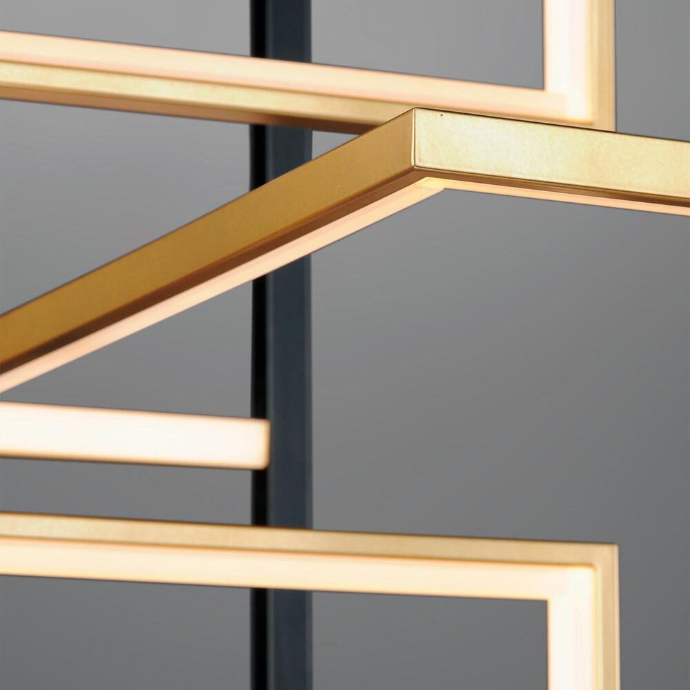 Maxim Lighting Chamber LED Pendant in Black and Gold, , large