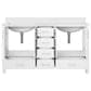 Lexora Home Jacques 60" Double Bathroom Vanity in White with 2 cm White Cultured Marble Top and Rectangular Sinks, , large